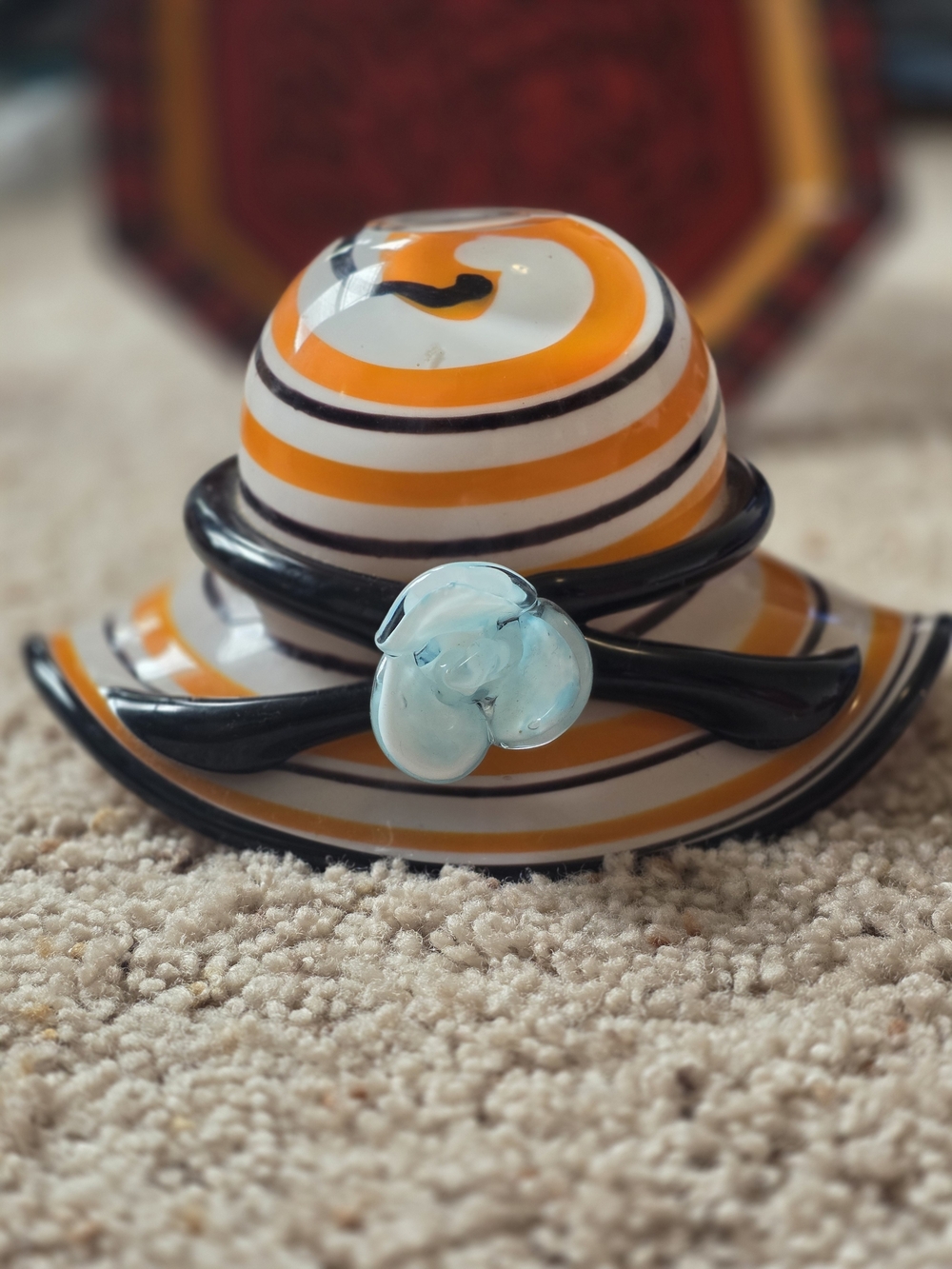 Murano Style Art Glass Hat Bowl